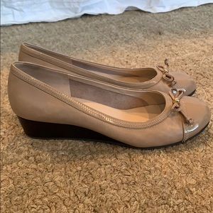 Nude Cole Haan Wedges with Bow